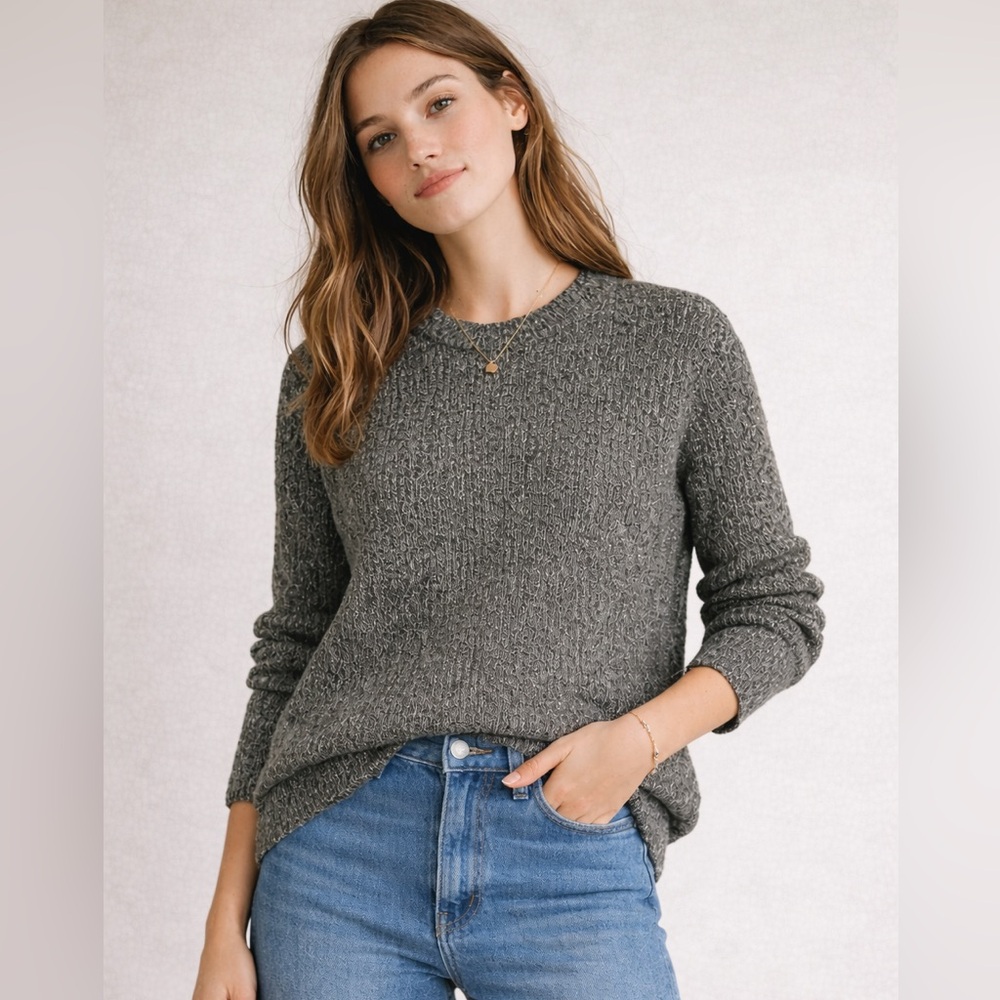 Madewell Marled Knit Crewneck Sweater